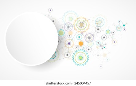 Abstract cogwheel technology net background. Vector