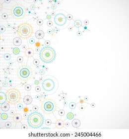 Abstract cogwheel technology net background. Vector