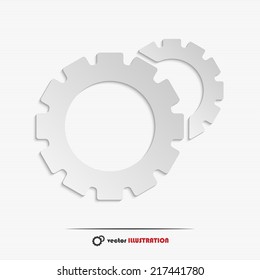 Abstract cogwheel web icon for your design