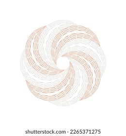 abstract coil of rope vector illustration,grey and red