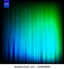 Abstract cold glow on black background for business presentations