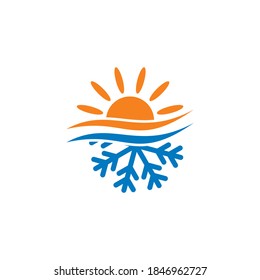 Resumen Vector frío , Logotipo de nieve