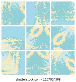 Abstract collage asymmetric pattern. Digital freehand art, grunge texture. Vector patchwork quilt background. Decorative elements, brush strokes ornament for flyer, poster, cover, textile fabric print