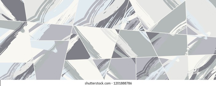 Abstract collage asymmetric pattern. Digital freehand art, grunge texture. Vector patchwork quilt background. Decorative elements, brush strokes ornament for flyer, poster, cover, textile fabric print
