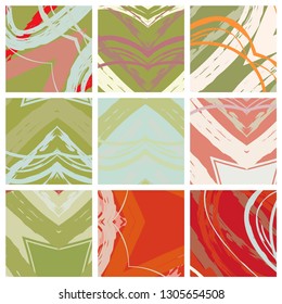 Abstract collage asymmetric pattern. Digital freehand art, grunge texture. Vector patchwork quilt background. Decorative elements, brush strokes ornament for flyer, poster, cover, textile fabric print
