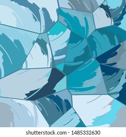 Abstract collage asymmetric pattern. Digital freehand art, grunge texture. Vector patchwork quilt background. Decorative elements, brush strokes ornament for flyer, poster, cover, textile fabric print