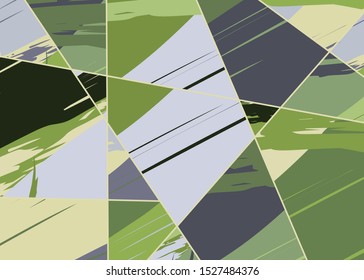 Abstract collage asymmetric pattern. Digital freehand art, grunge texture. Vector patchwork quilt background. Decorative elements, brush strokes ornament for flyer, poster, cover, textile fabric print