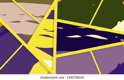 Abstract collage asymmetric pattern. Digital freehand art, grunge texture. Vector patchwork quilt background. Decorative elements, brush strokes ornament for flyer, poster, cover, textile fabric print