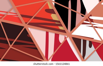 Abstract collage asymmetric pattern. Digital freehand art, grunge texture. Vector patchwork quilt background. Decorative elements, brush strokes ornament for flyer, poster, cover, textile fabric print