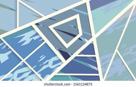 Abstract collage asymmetric pattern. Digital freehand art, grunge texture. Vector patchwork quilt background. Decorative elements, brush strokes ornament for flyer, poster, cover, textile fabric print