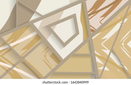 Abstract collage asymmetric pattern. Digital freehand art, grunge texture. Vector patchwork quilt background. Decorative elements, brush strokes ornament for flyer, poster, cover, textile fabric print