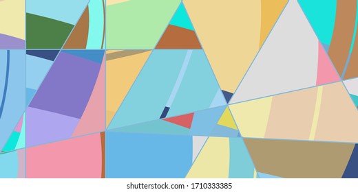 Abstract collage asymmetric pattern. Digital freehand art, grunge texture. Vector patchwork quilt background. Decorative elements, brush strokes ornament for flyer, poster, cover, textile fabric print