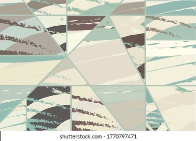 Abstrakte Collage asymmetrisches Muster. Digitale Freehand-Kunst, Grunge-Textur. Vektorgrafik-Flickenteppichboden, quilter Hintergrund. Dekorative Elemente, Pinselstriche für Flyer, Poster, Deckel, Stoffdruck