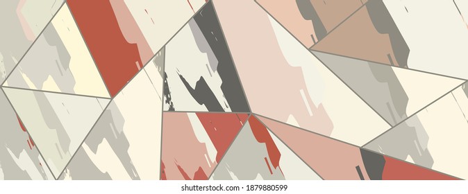 Abstract collage asymmetric pattern. Digital freehand art, grunge texture. Vector patchwork quilt background. Decorative elements, brush strokes ornament for flyer, poster, cover, textile fabric print