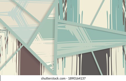 Patrón asimétrico abstracto del collage. Arte de mano alzada digital, textura gruesa. Fondo del tejido del parchwork del vector. Elementos decorativos, adornos de pinceladas de pincel para volante, afiche, cubierta, estampado de tela textil