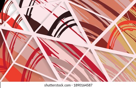 Patrón asimétrico abstracto del collage. Arte de mano alzada digital, textura gruesa. Fondo del tejido del parchwork del vector. Elementos decorativos, adornos de pinceladas de pincel para volante, afiche, cubierta, estampado de tela textil