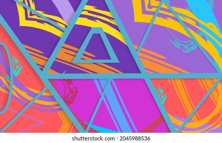 Patrón asimétrico abstracto del collage. Arte de mano alzada digital, textura gruesa. Fondo del tejido del parchwork del vector. Elementos decorativos, adornos de pinceladas de pincel para volante, afiche, cubierta, estampado de tela textil