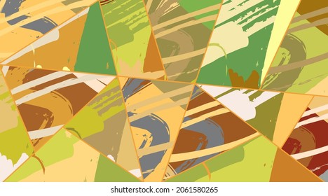 Patrón asimétrico abstracto del collage. Arte de mano alzada digital, textura gruesa. Fondo del tejido del parchwork del vector. Elementos decorativos, adornos de pinceladas de pincel para volante, afiche, cubierta, estampado de tela textil