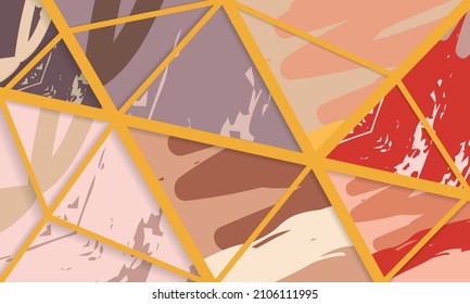 Patrón asimétrico abstracto del collage. Arte de mano alzada digital, textura gruesa. Fondo del tejido del parchwork del vector. Elementos decorativos, adornos de pinceladas de pincel para volante, afiche, cubierta, estampado de tela textil