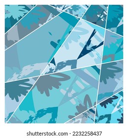Patrón asimétrico abstracto del collage. Arte de mano alzada digital, textura gruesa. Fondo del tejido del parchwork del vector. Elementos decorativos, adornos de pinceladas de pincel para volante, afiche, cubierta, estampado de tela textil