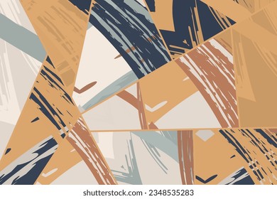 Patrón asimétrico abstracto del collage. Arte de mano alzada digital, textura gruesa. Fondo del tejido del parchwork del vector. Elementos decorativos, adornos de pinceladas de pincel para volante, afiche, cubierta, estampado de tela textil