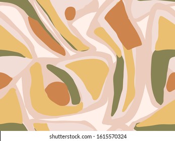 Abstract collage colorful seamless vector pattern