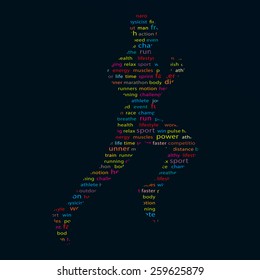 Abstract collage of runner silhouette