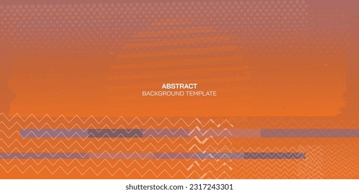 Abstract collage seascape sunset vector illustration. Decoration art with grunge texture  orange background. 