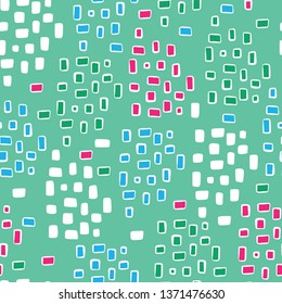 Abstract collage shapes. Vector pattern seamless background. Hand drawn matisse memphis style graphic illustration. Trendy home decor, modern fashion prints, kids wallpaper. Square fun bright colors.