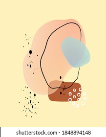 Arte de pared imprimible. Modernas y creativas ilustraciones con dibujos a mano para el diseño о б л о и, afiche, postales, folletos.