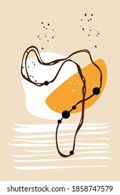 Abstract collage wall art poster Printable wall art. modern creative minimalist hand drawn illustrations for design covers, poster, postcards, brochures.