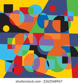 abstract collection of colors with various shapes vector stock background