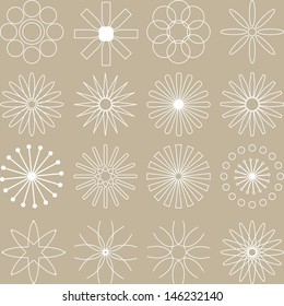 Abstract collection flowers background