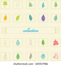 Abstract collection foliage background
