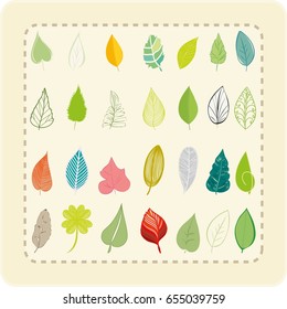 Abstract collection foliage background