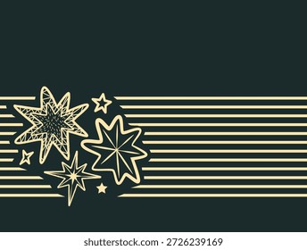 Coleção abstrata ilustração vetorial geométrica apresenta padrões de estrelas em um layout dinâmico. Perfeito para fundos e projetos de design gráfico, destacando criatividade e imaginação.