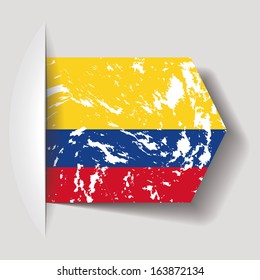 abstract Colombia Flag on a white background