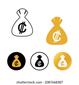 Abstract Colon Money Bag Icon