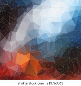 Abstract color 2D  polygonal background. Triangles background for your  design