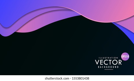 Abstract Color 3D Minimal Paper Cut Art Illustration Background Wallpaper, Vector Design. Eps10