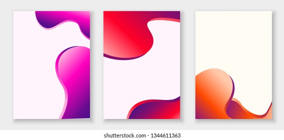 abstract color 3d paper art illustration set. Vector design layout for banners presentations, flyers, posters and invitations