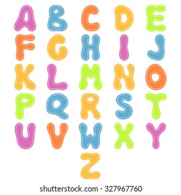 Abstract color alphabet for design