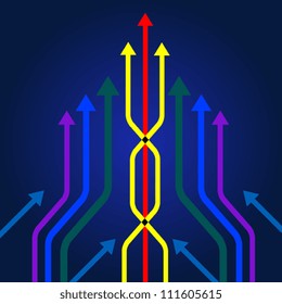 abstract color arrow background