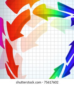 the abstract color arrow background