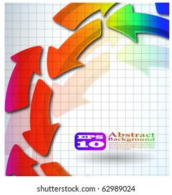 the abstract color arrow background eps 10