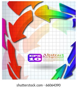 the abstract color arrowr background eps 10