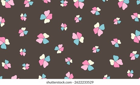 Abstract color art hand drawing pattern on background. Freehand cute scribbles.