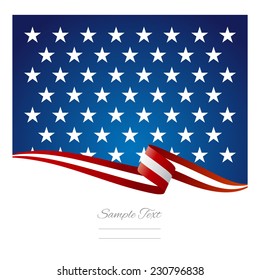 Abstract color background American ribbon vector