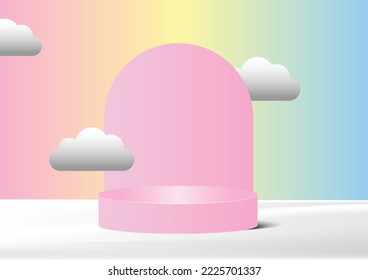 abstract color background for beauty product and cosmetic presentation, podium product stand for sales event, vector illustrator. for online store promotion. 