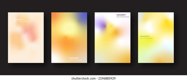 Abstract color background with blurred gradient. A collection of templates for covers, banners, posters, prints, postcards and creative design